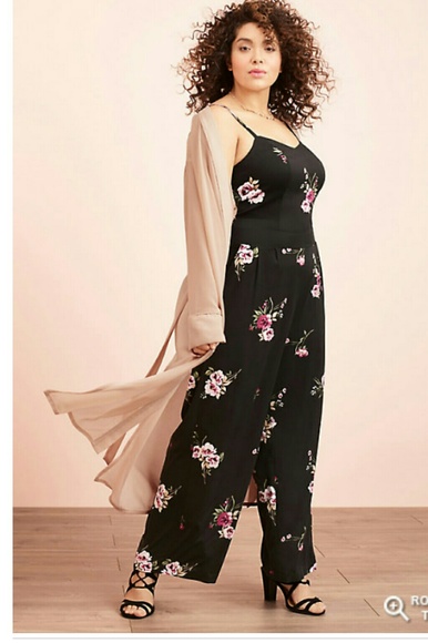 torrid floral jumpsuit